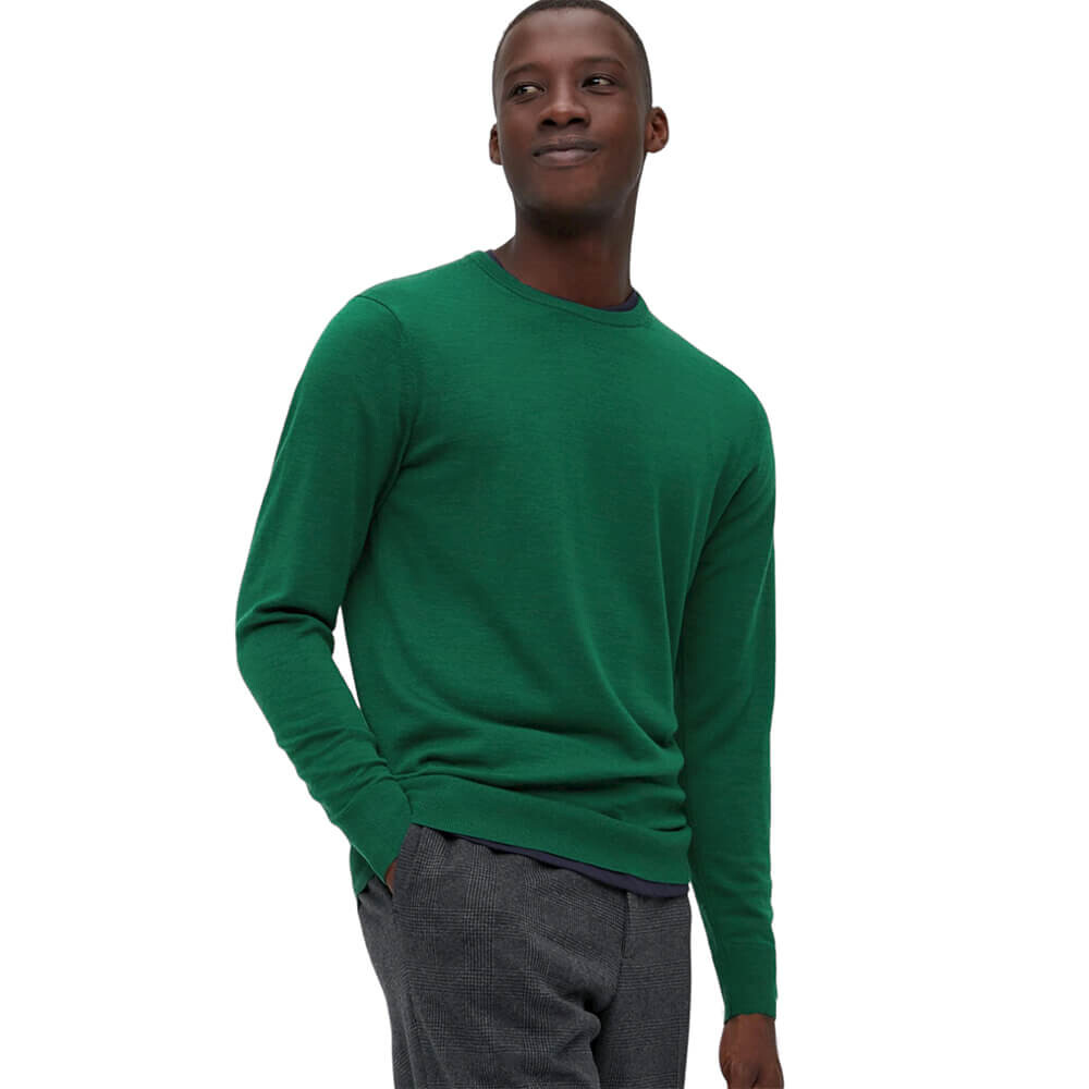 

Джемпер Uniqlo Extra Fine Merino, зеленый
