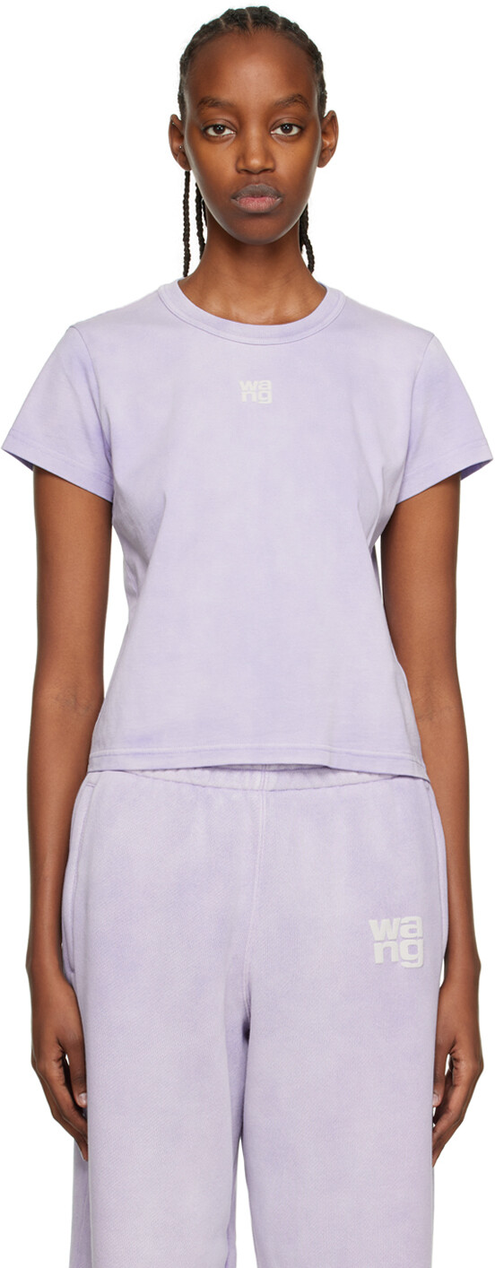 

Пурпурная футболка Puff Shrunken alexanderwang.t, Фиолетовый