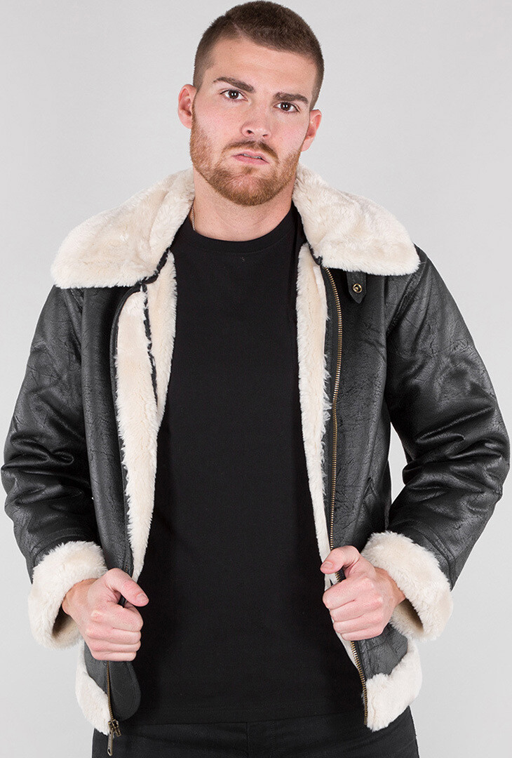 

Куртка Alpha Industries B3 FL, черно-белая
