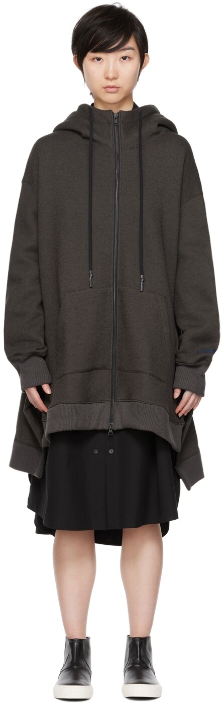 

Серый шерстяной худи Regulation Yohji Yamamoto