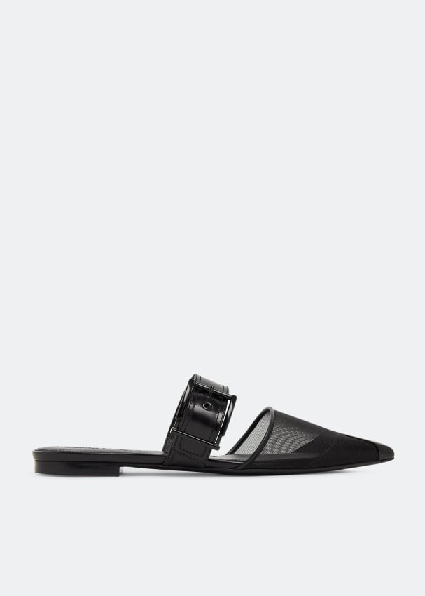 

Мюли ALEXANDER MCQUEEN Punk flat mules, черный