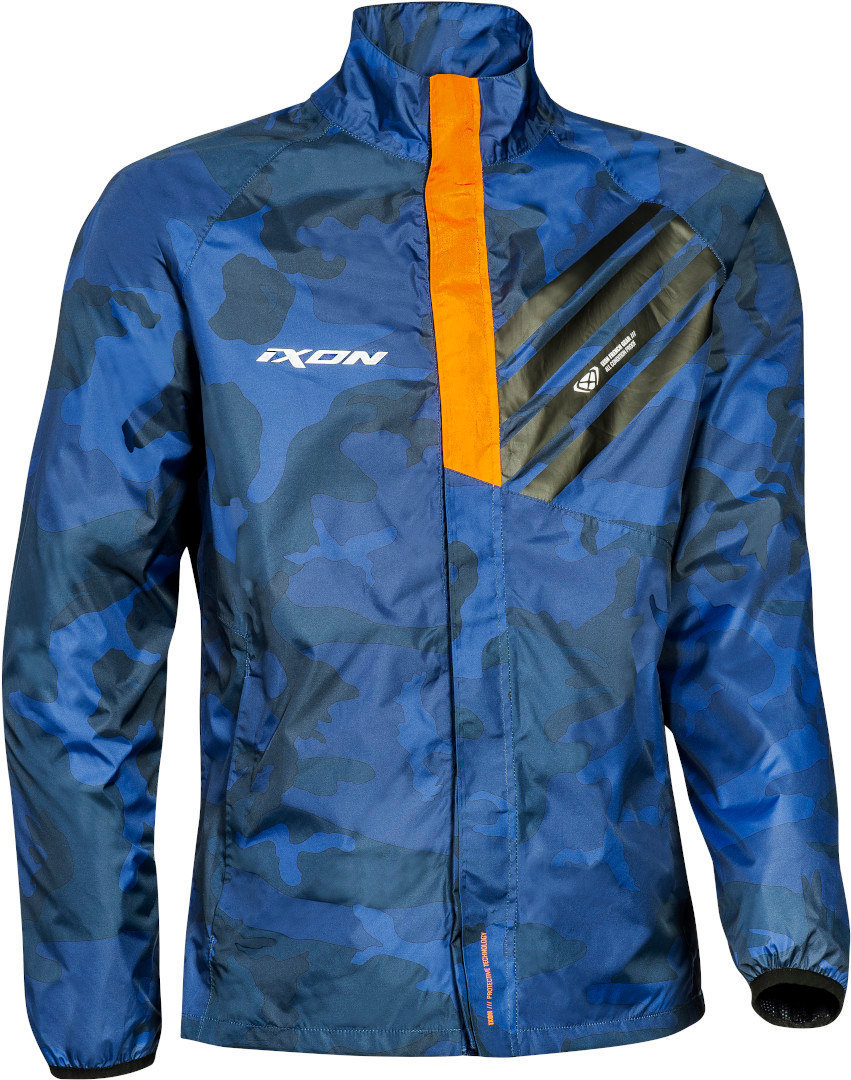 Куртка Ixon Stripe дождевая, сине-оранжевая фото