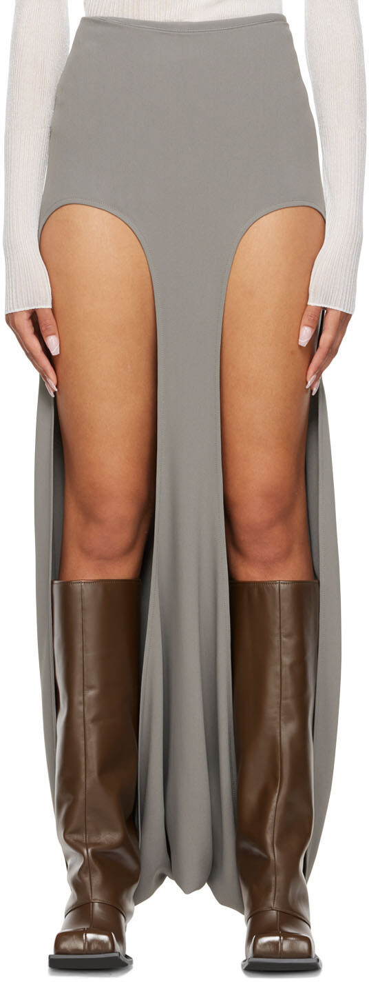 

Серая длинная длинная юбка Arch Arch Dion Lee