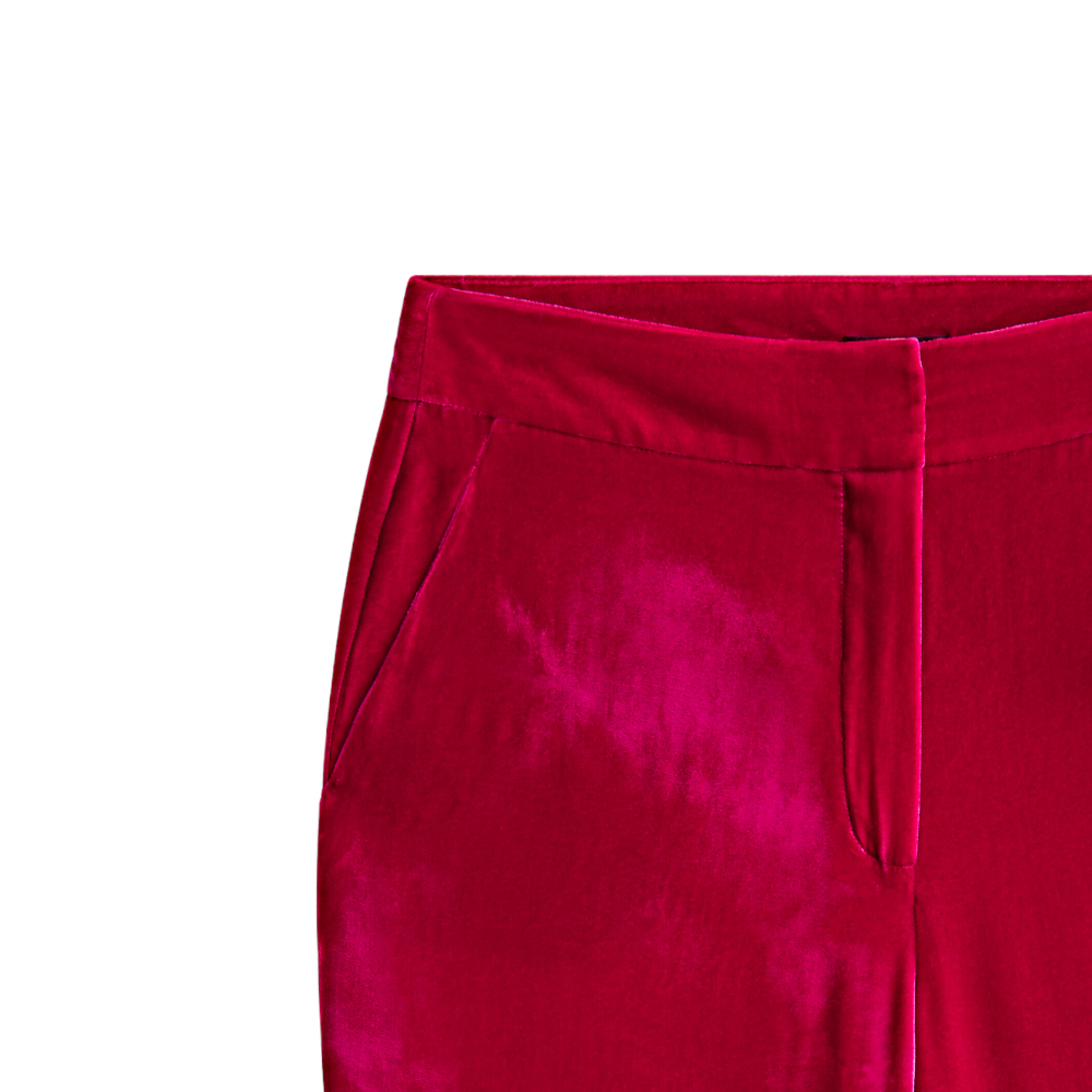 Брюки Massimo Dutti Party Fuchsia velvet, красный – купить по выгодным ценам с доставкой из-за рубежа через сервис «CDEK.Shopping»