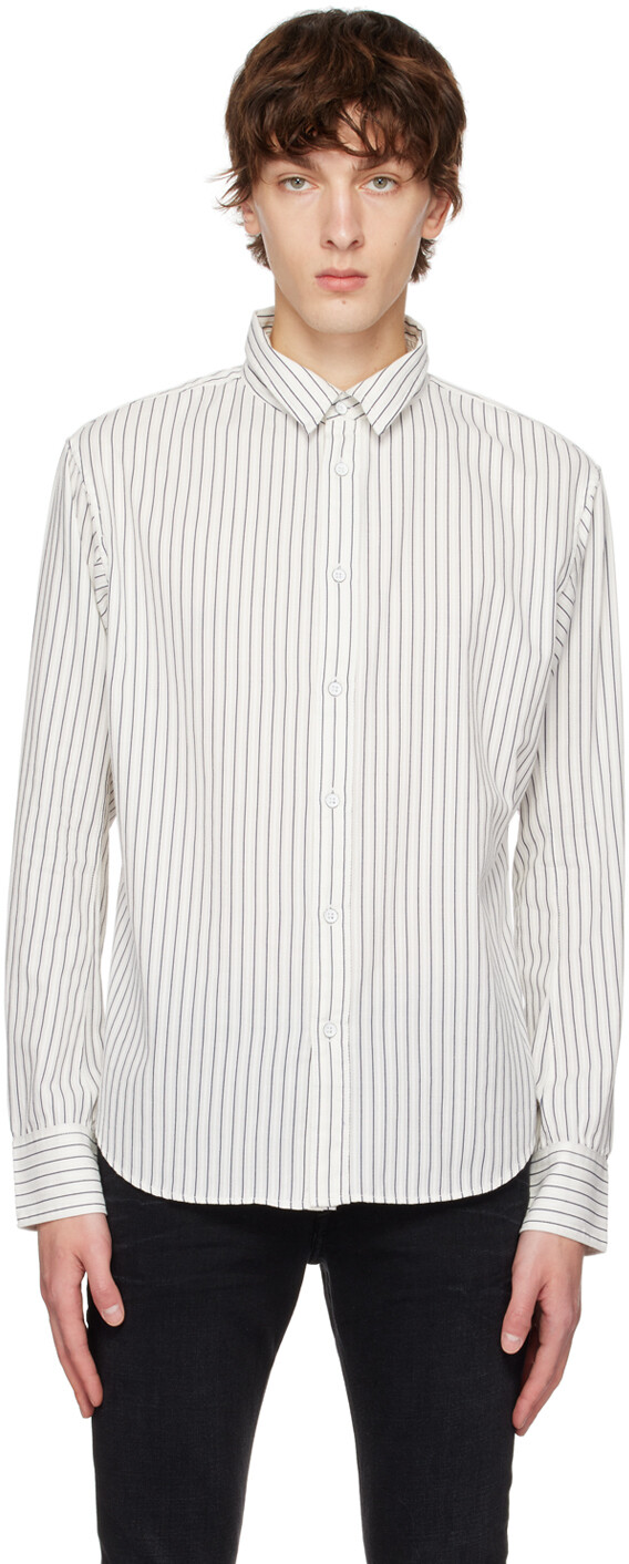 

Белая рубашка с двумя полосками rag & bone