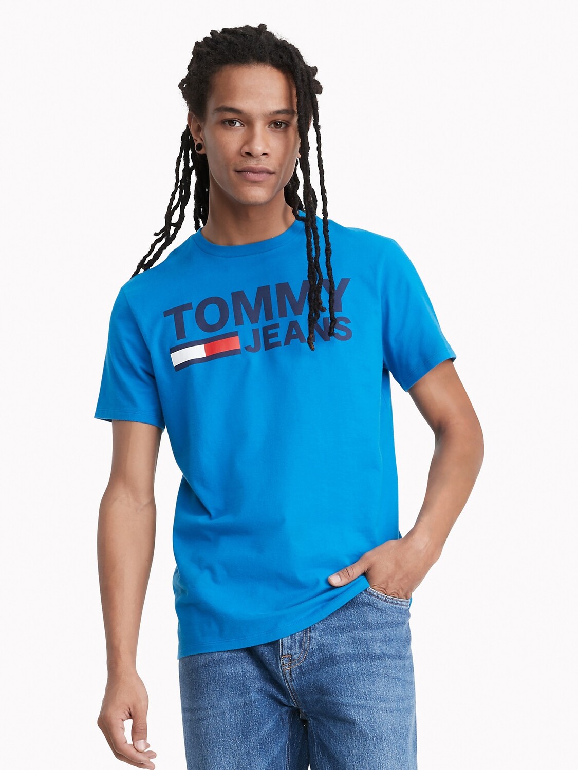 

Футболка с логотипом Tommy Hilfiger, голубое увлечение