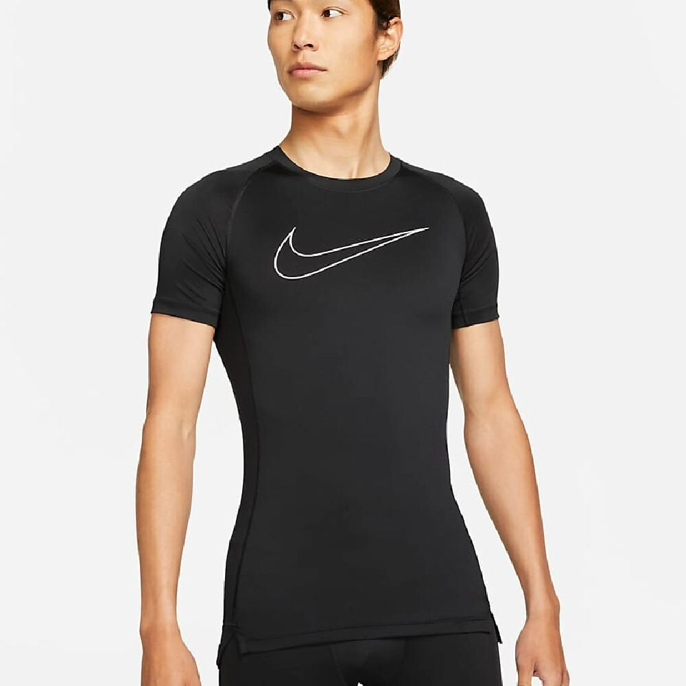 

Футболка Nike Pro Dri-FIT Men's Tight Fit Short-Sleeve, черный/белый