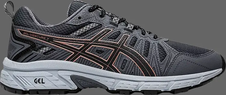 

Кроссовки wmns gel venture 7 wide 'graphite grey rose gold' Asics, серый