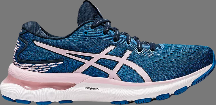 Кроссовки wmns gel nimbus 24 wide 'french blue barely rose' Asics, синий - фото