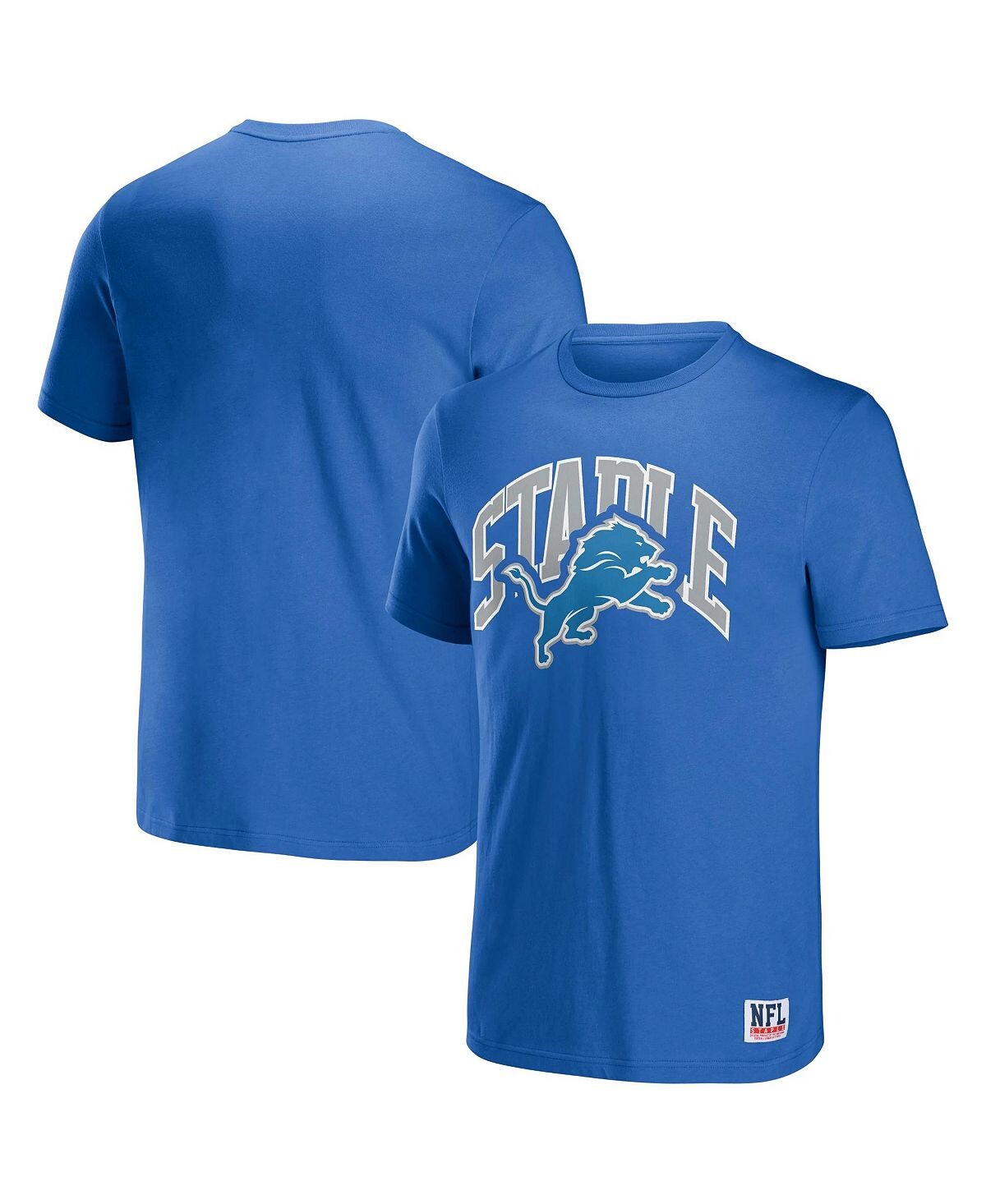 

Мужская футболка с коротким рукавом с логотипом nfl x staple blue detroit lions lockup NFL Properties, синий