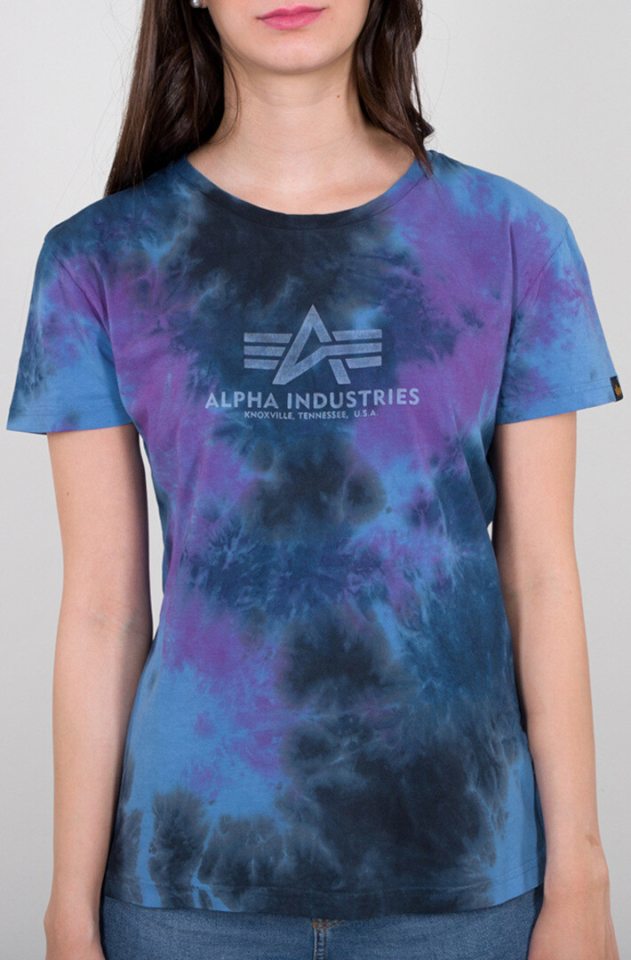 

Футболка Alpha Industries Basic Batik женская, сине-пурпурная