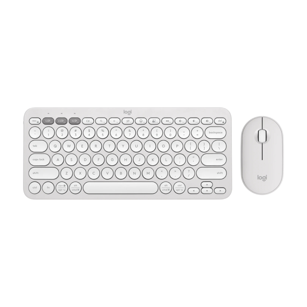 Комплект периферии Logitech PEBBLE 2 (клавиатура + мышь), белый