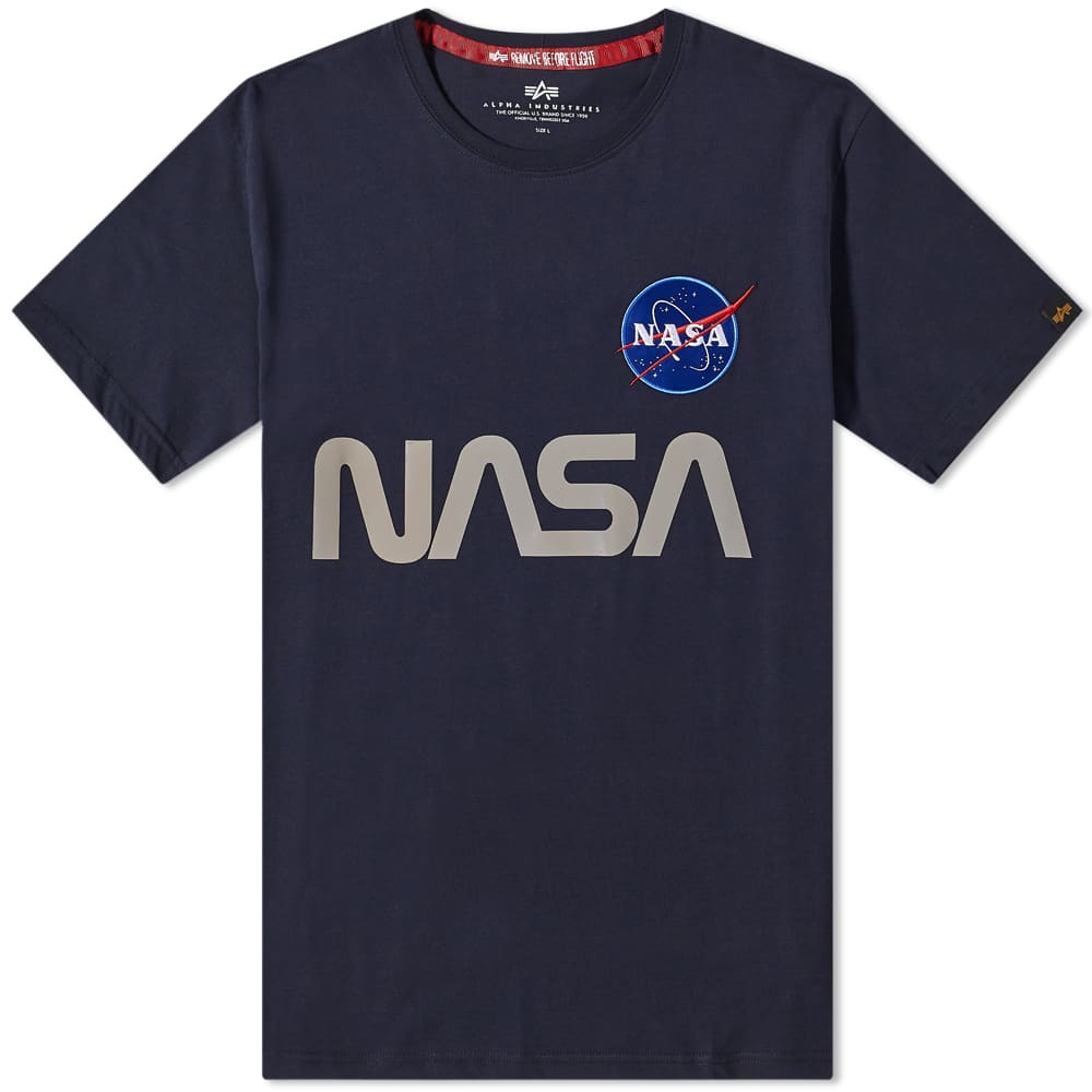 

Футболка Alpha Industries NASA Reflective Tee, Черный