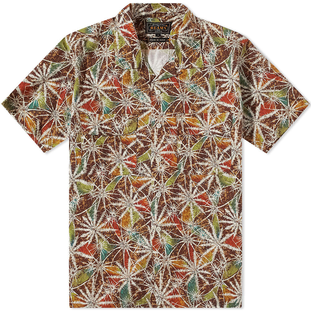 

Рубашка Beams Plus Short Sleeve Open Collar Shirt
