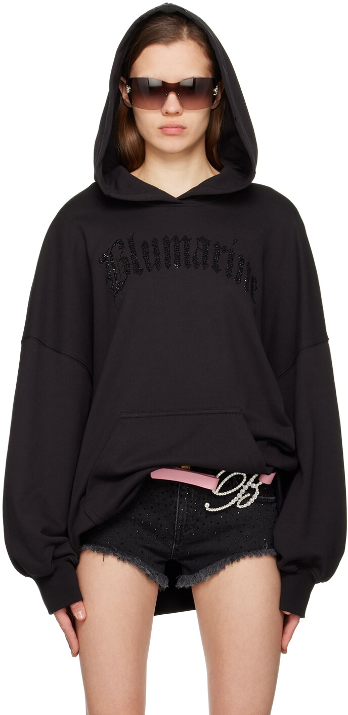 

Черный худи с украшением Blumarine