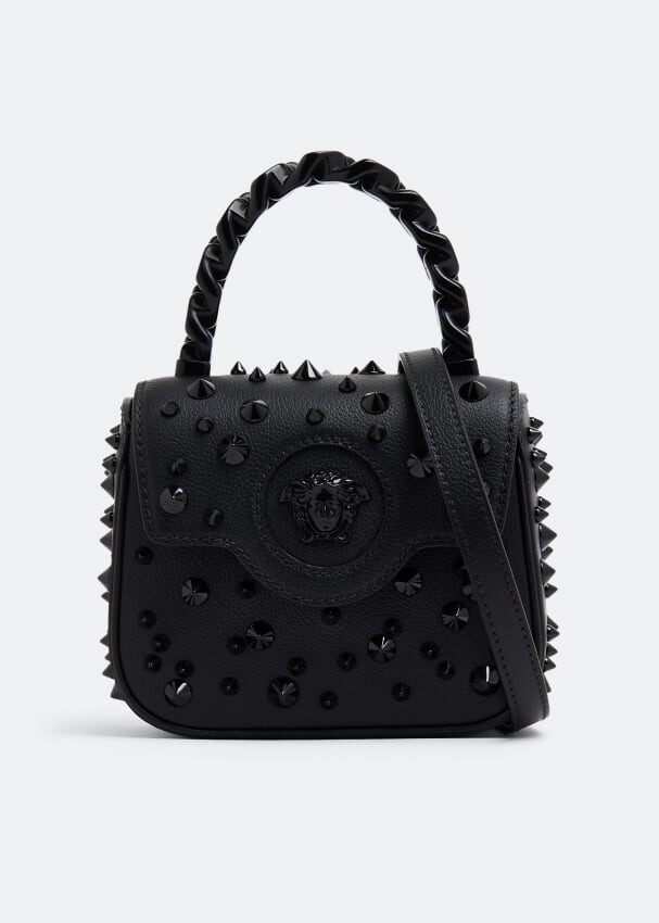 

Сумка VERSACE La Medusa Spiked mini bag, черный