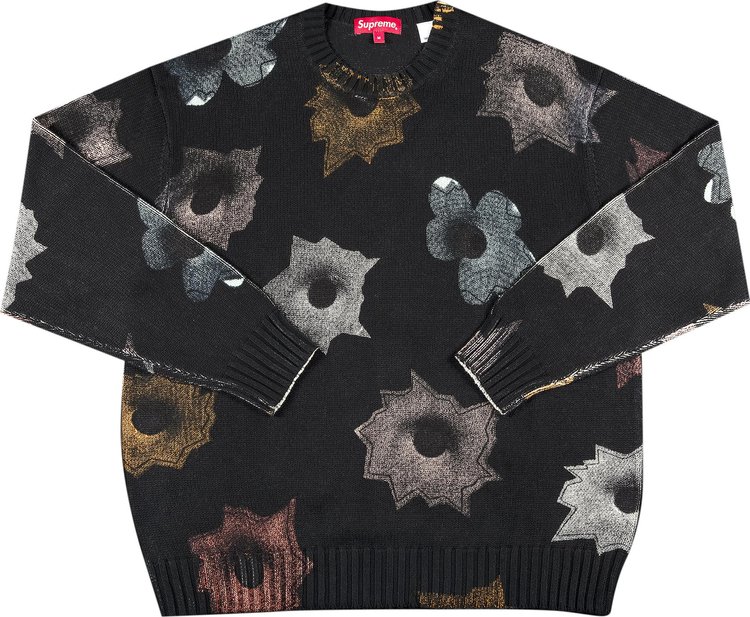 Свитер Supreme x Nate Lowman Sweater 'Black', черный свитер supreme x missoni sweater black черный