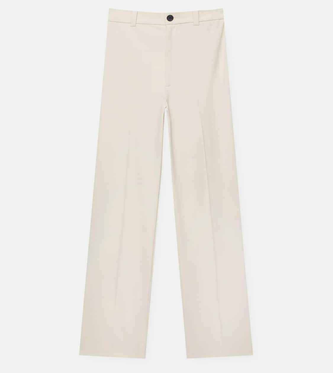 Элегантные брюки прямого покроя Pull&Bear, белый