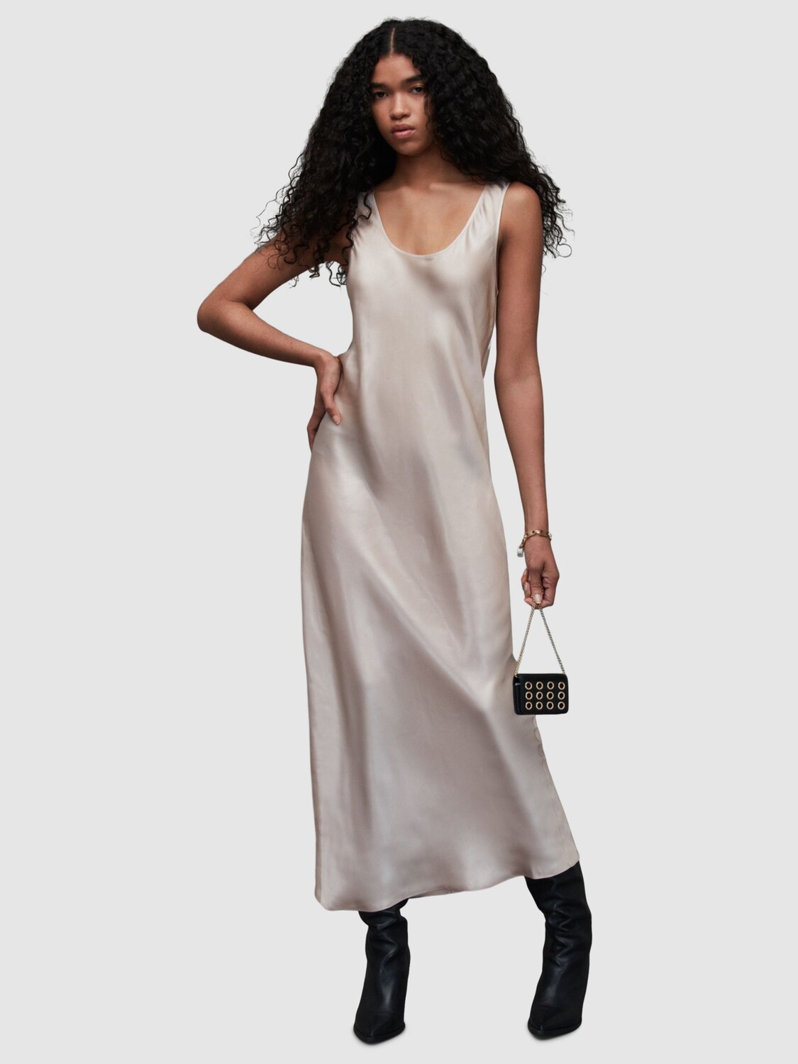

Платье AllSaints Cody, Розовый жемчуг