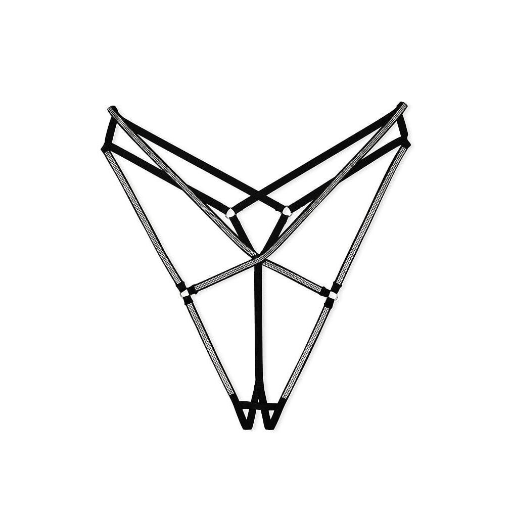 

Трусы Victoria's Secret Very Sexy Double Crotchless Shine Strap Smooth Thong, фиолетовый
