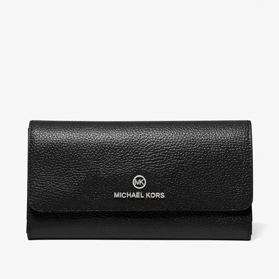 

Кошелек Michael Michael Kors Large Pebbled Leather Tri-Fold, черный