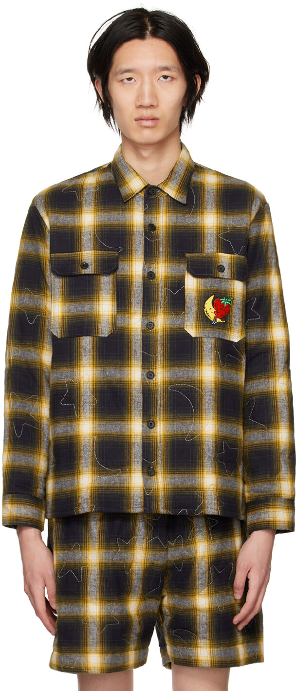 

Желтая стеганая рубашка Sky High Farm Workwear