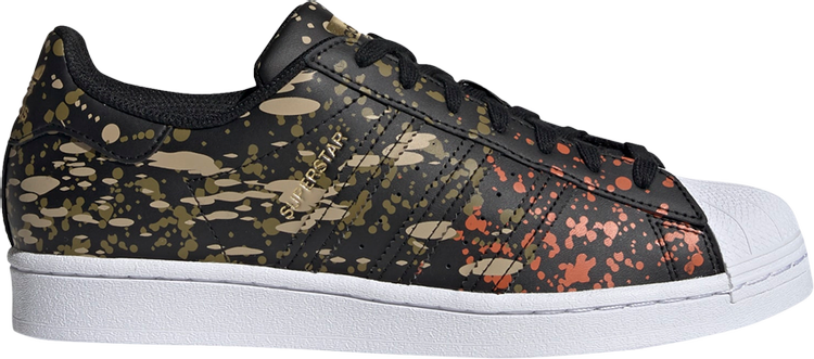 Кроссовки Adidas Superstar 'Splashes, Splatter and Drips - Black', черный - фото