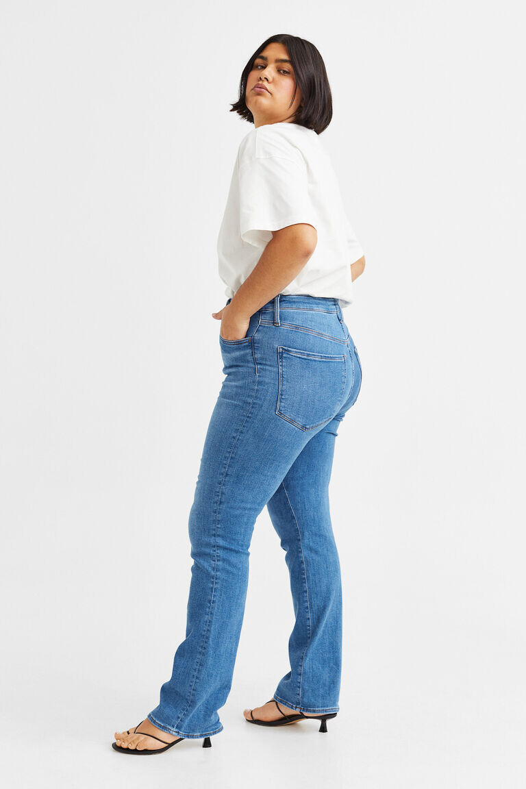 

Высокие джинсы true to you bootcut H&M, синий