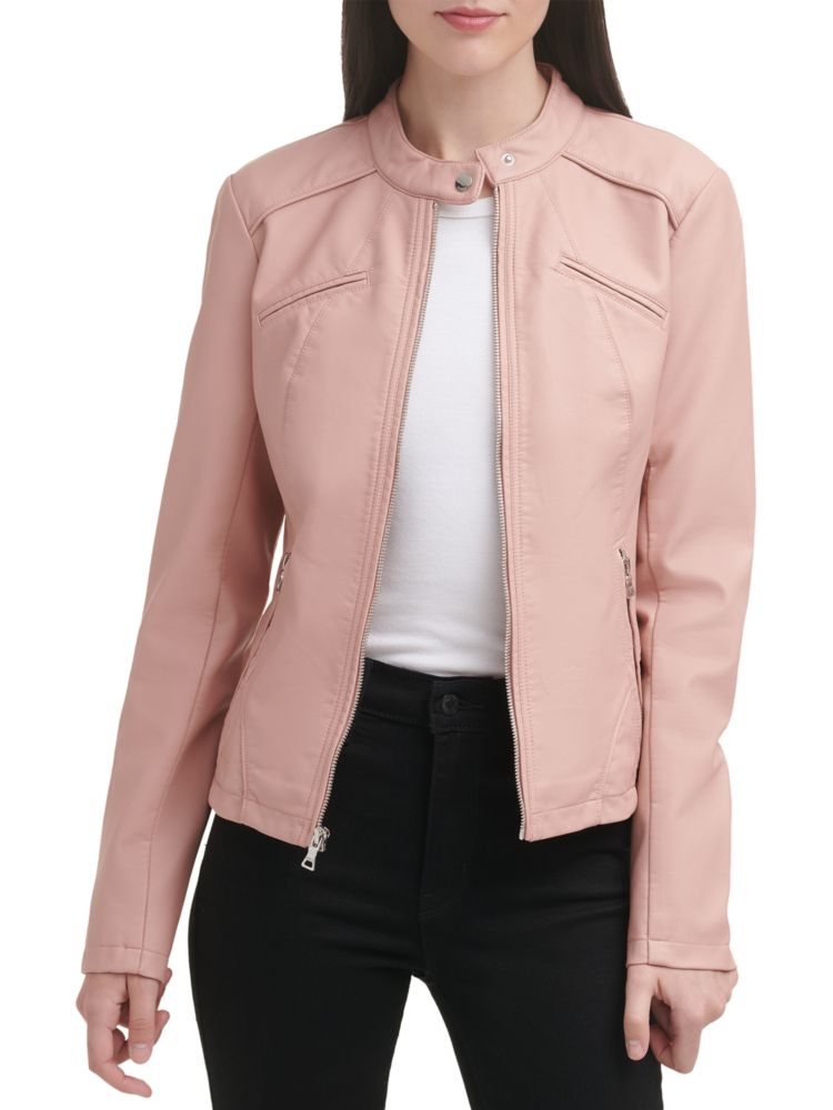 Куртка из искусственной кожи с воротником-стойкой Guess, цвет Dusty Pink