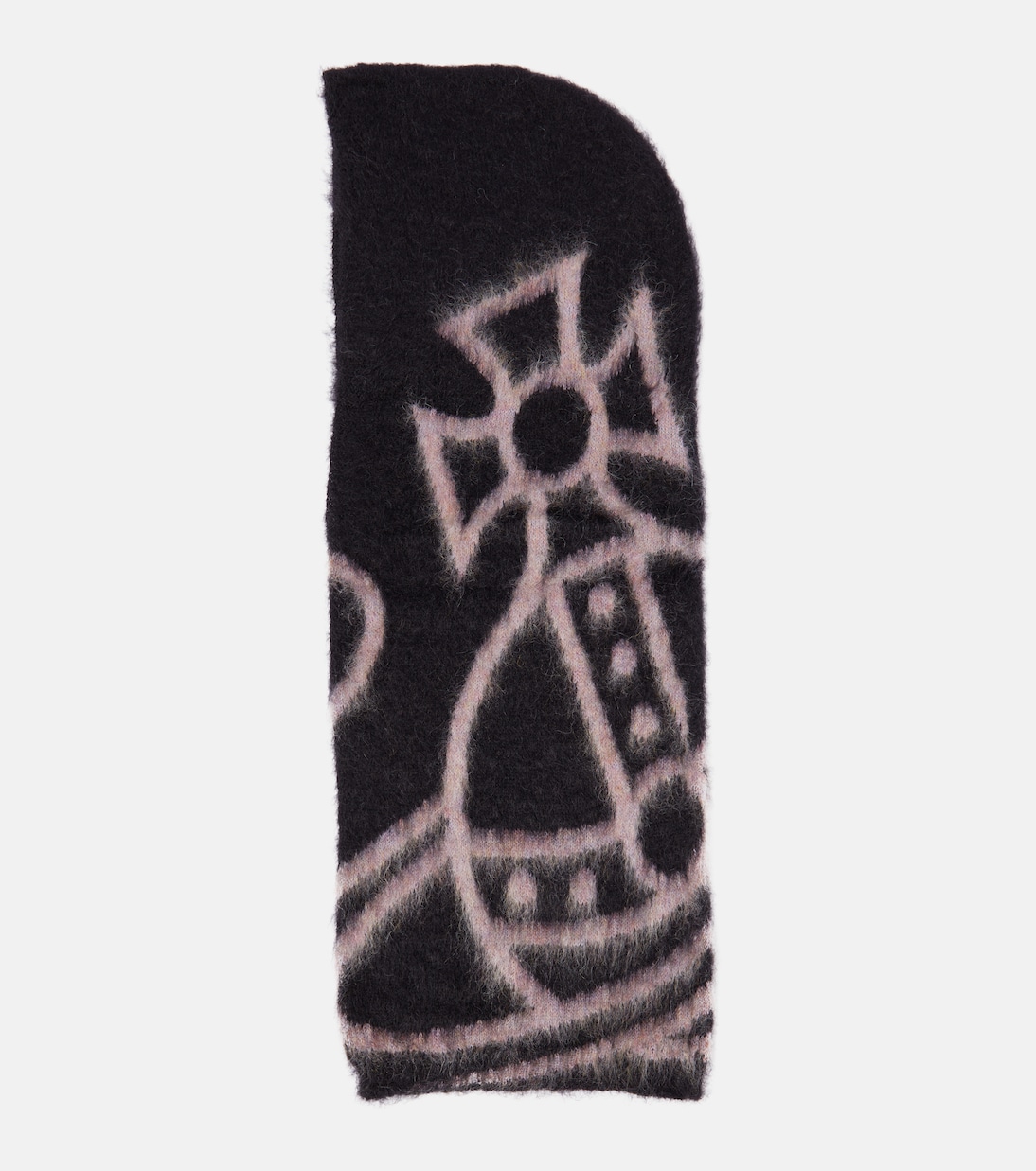 Капюшон из смесового мохера интарсия Vivienne Westwood, черный фото