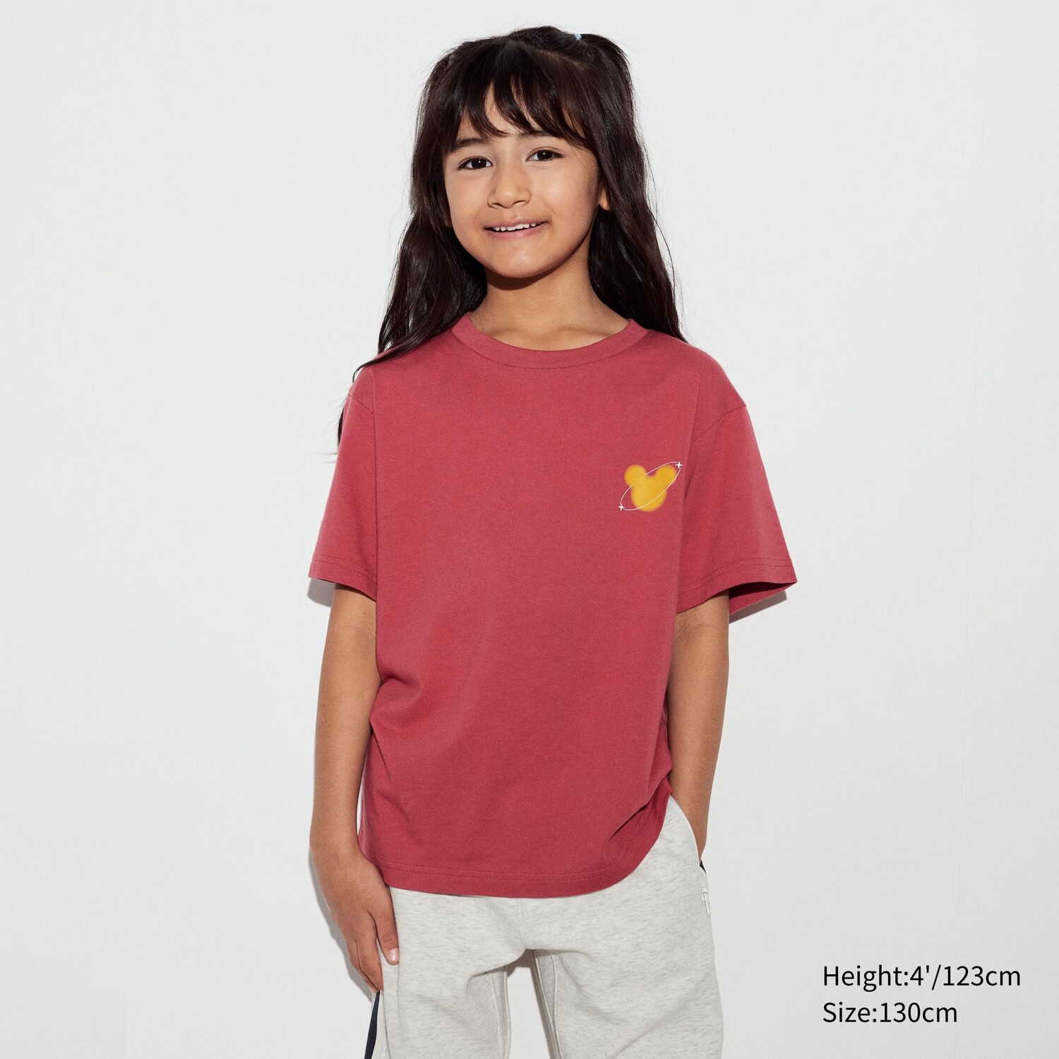 

Футболка UNIQLO Kids Disney Collection Ut с коротким рукавом и рисунком, красный