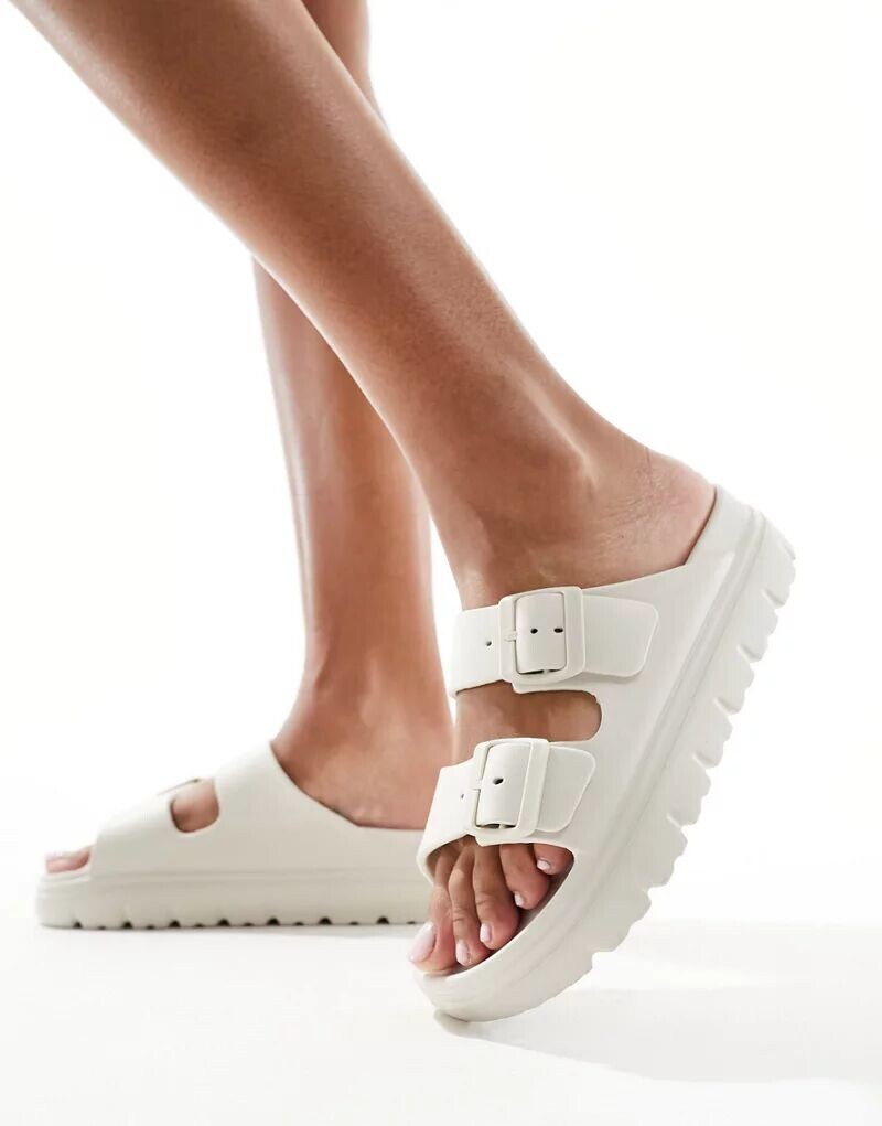 

туфелька – Tilda – шлепанцы цвета экрю, с двумя пряжками Schuh
