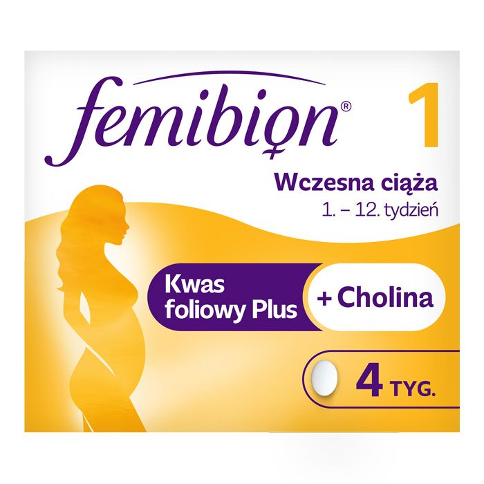 Подготовка для беременных Femibion 1 Wczesna Ciąża Tabletki Powlekane, 30 шт