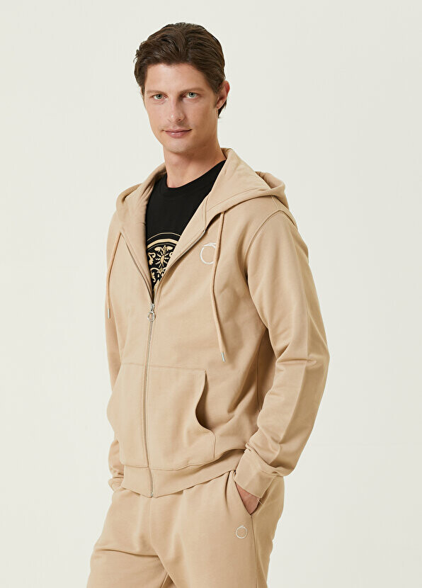

Бежевый свитшот с капюшоном Trussardi
