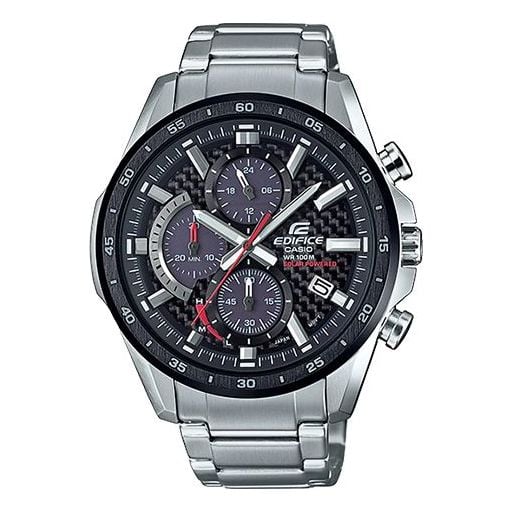 

Часы Men's CASIO EDIFICE Classic Chain quartz Watch Black Gray Mens Silver Analog, цвет silver