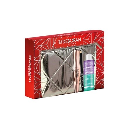 

Подарочный набор Deborah Milano для женщин, включающий тушь Instant Maxi Volume, 24-часовой карандаш для глаз 251 Black и макияж для глаз Bifasico Dermolab 50 мл — № 02