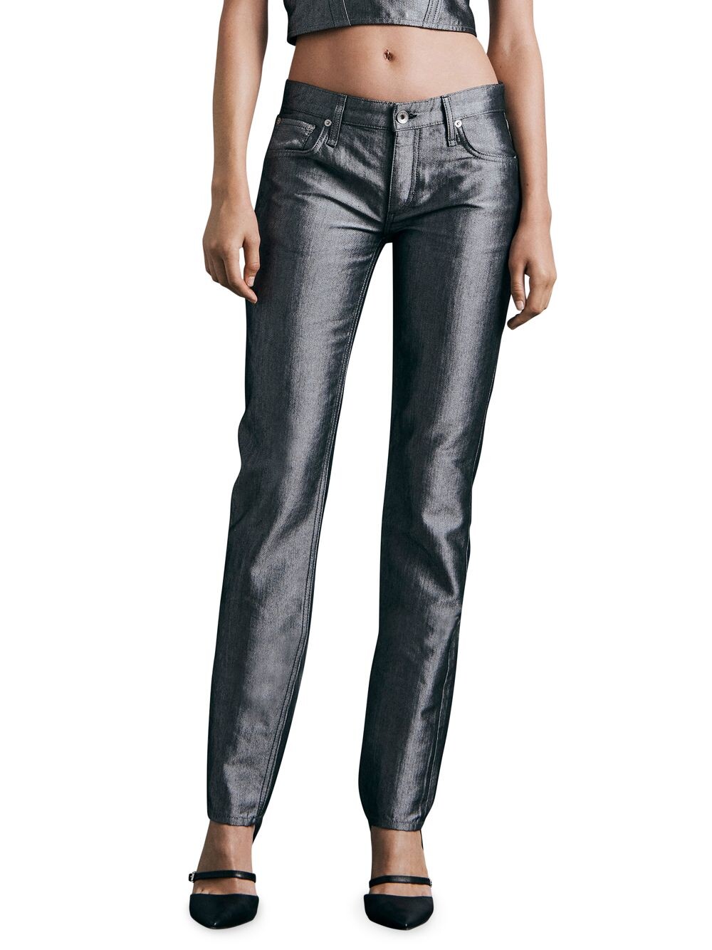 

Джинсы прямого кроя Piper Shine с низкой посадкой rag & bone
