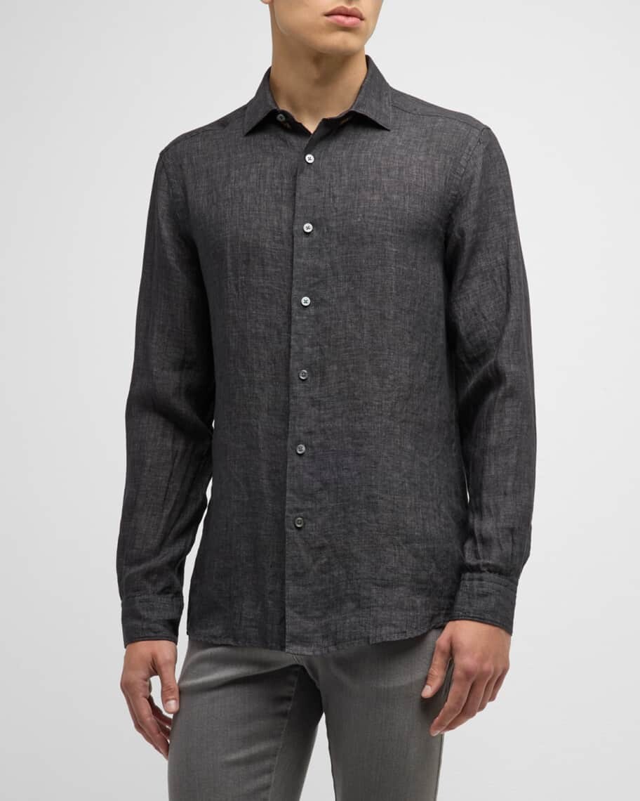 

Мужская льняная спортивная рубашка ZEGNA