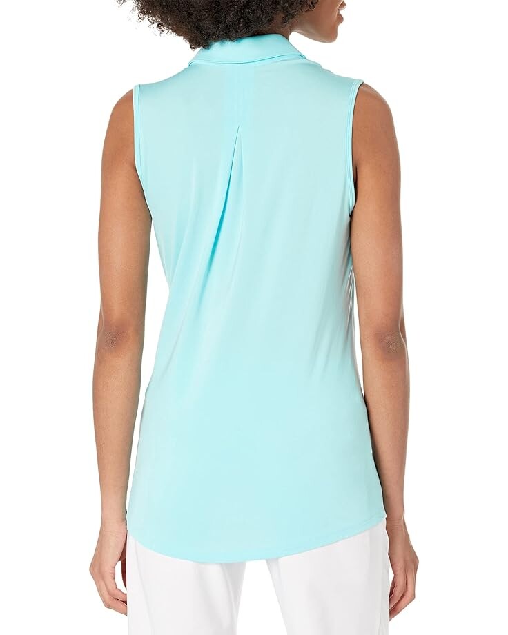 

Поло Adidas Ultimate365 Solid Sleeveless Polo Shirt, цвет Bliss Blue