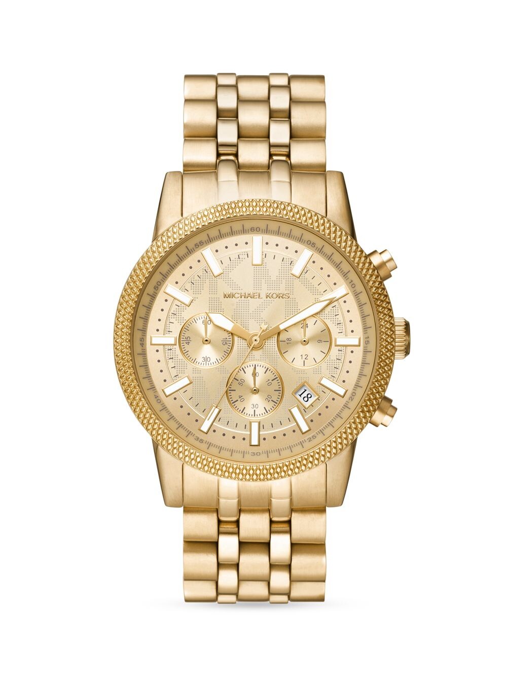 

Часы Hutton Goldtone с хронографом из нержавеющей стали Michael Kors, золотой