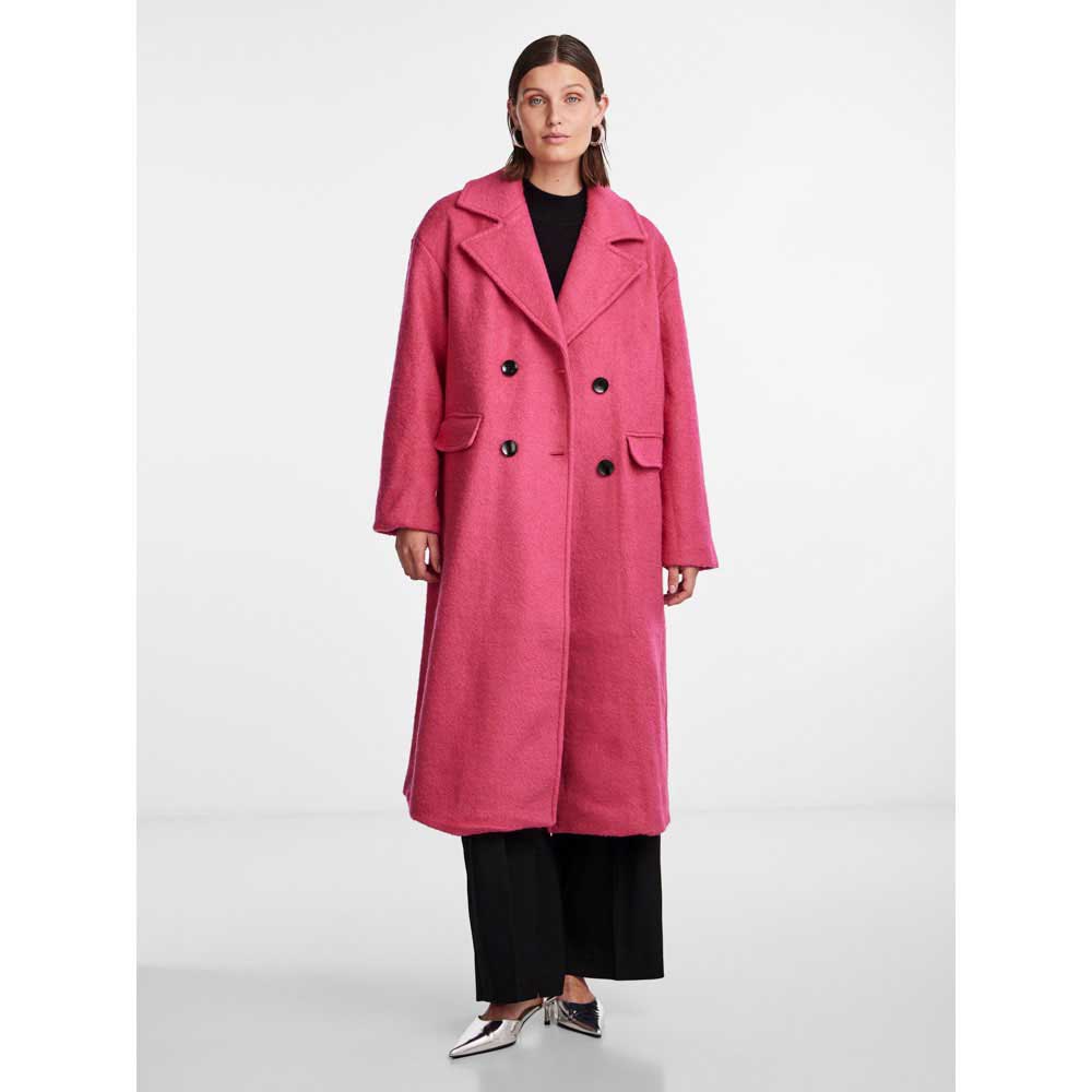 Пальто Yas Mila Wool Mix, розовый