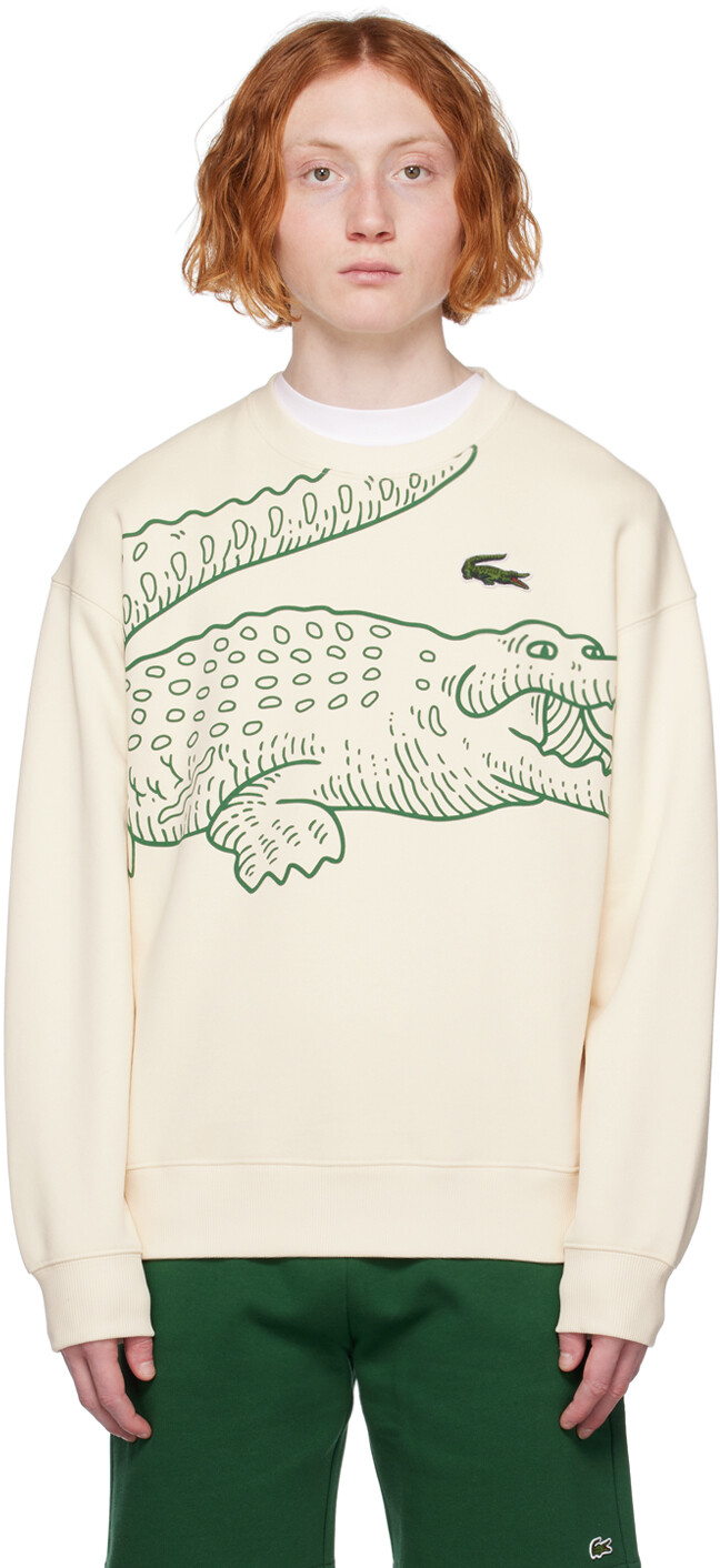 

Толстовка Off-White с крокодиловым принтом Lacoste