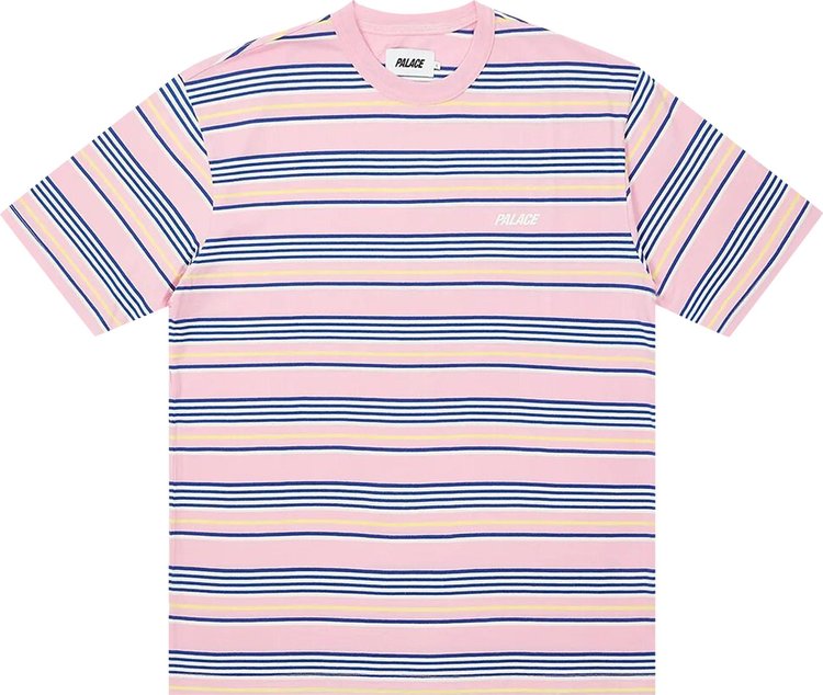 Футболка Palace Stripe T-Shirt 'Pink', розовый