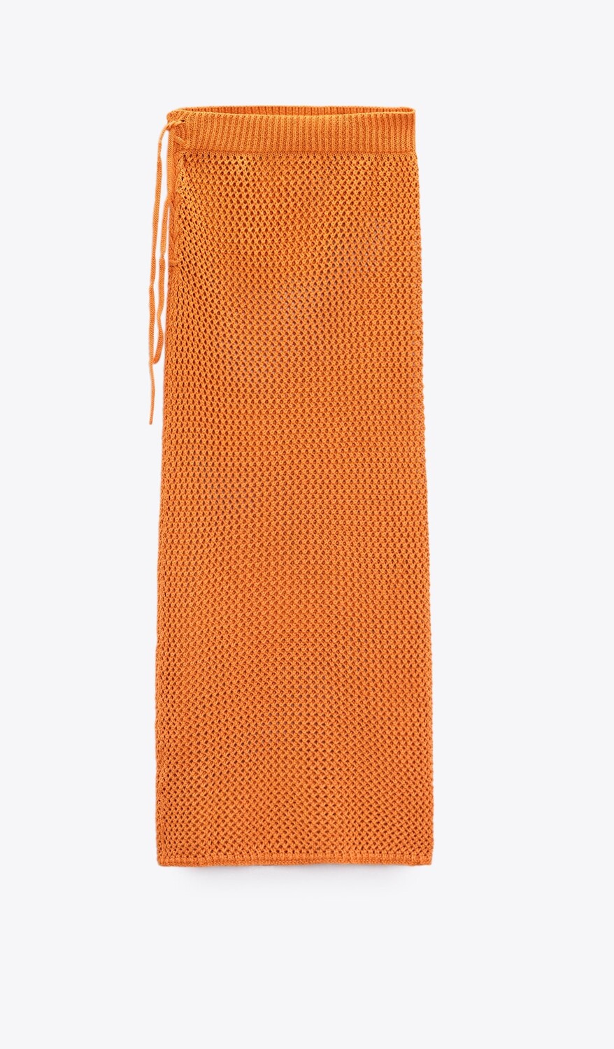 

Юбка миди Zara Crochet, оранжевый