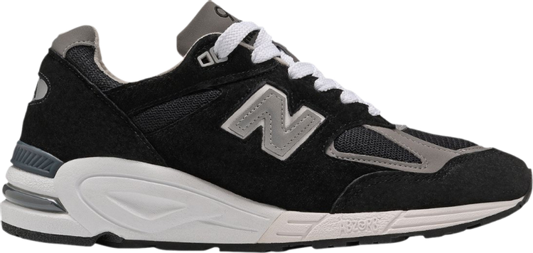 Кроссовки New Balance 990v2 Made in USA 'Black Grey', черный - фото