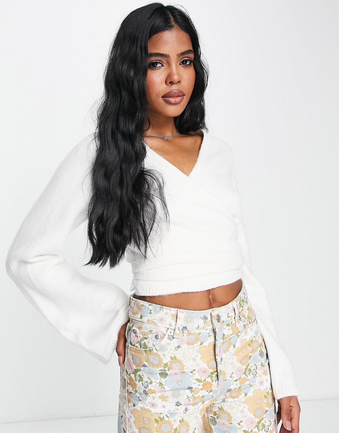 

Кремовый кардиган-кимоно Miss Selfridge
