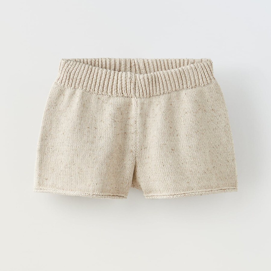 

Шорты для девочки Zara Blend Knit, серо-бежевый