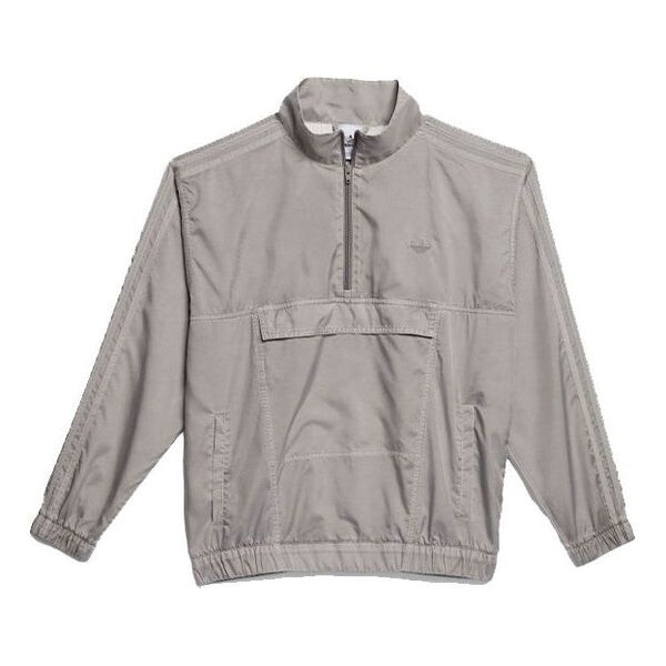 

Куртка Adidas originals G Wash Track Jk Half Zipper Big Pocket Sports Logo Gray, Серый