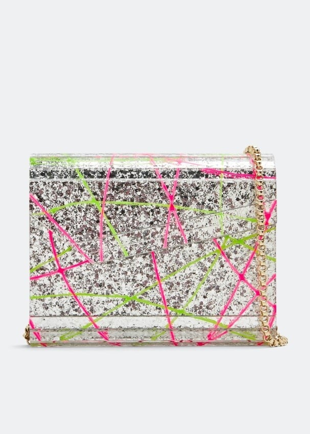 

Клатч JIMMY CHOO Candy glitter clutch, разноцветный