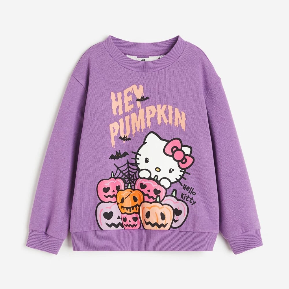 

Свитшот H&M Kids Printed Hello Kitty, фиолетовый